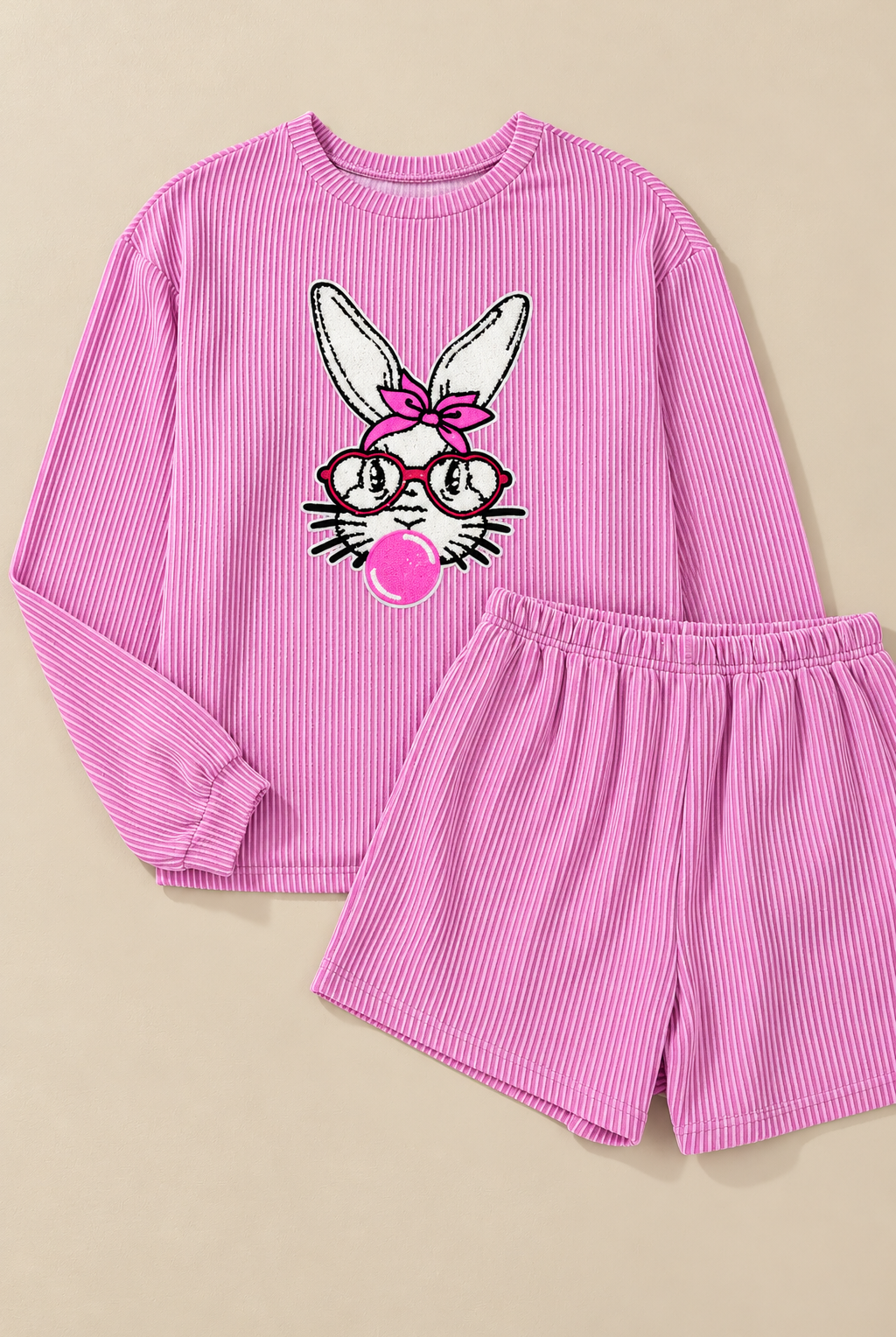 Pink Ribbed Bunny Pajama Set.png