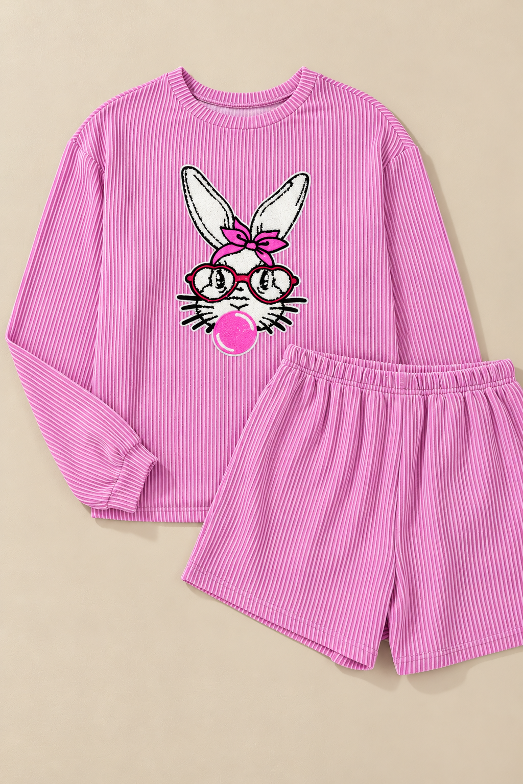 Pink Ribbed Bunny Pajama Set.png