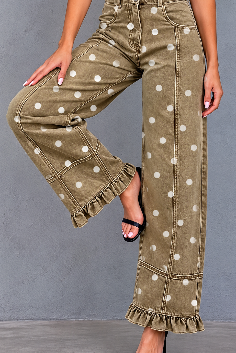 Polka-Dot Khaki Wide-Leg Pants.png
