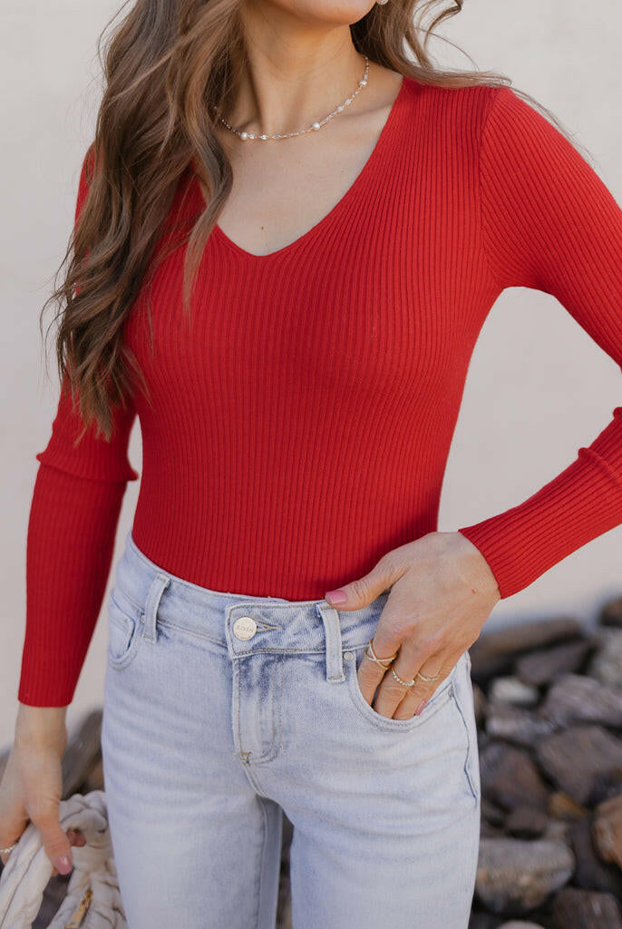 Sleek Simplicity Knit Sweater Top-Sweaters-Krush Kandy, Women's Online Fashion Boutique Located in Phoenix, Arizona (Scottsdale Area)