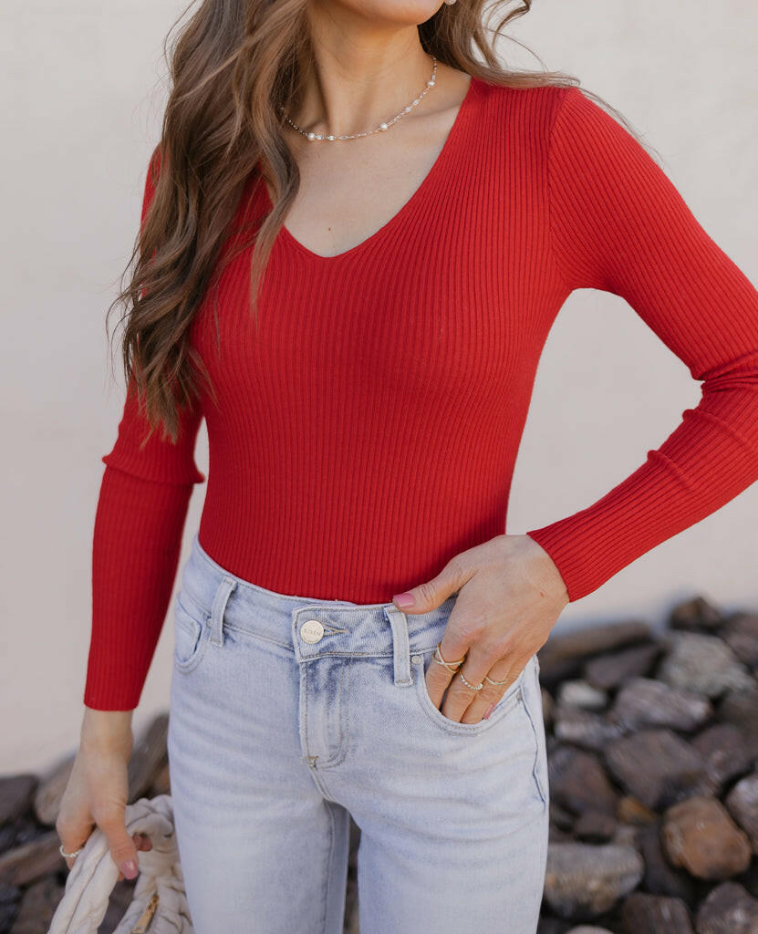 Sleek Simplicity Knit Sweater Top-Sweaters-Krush Kandy, Women's Online Fashion Boutique Located in Phoenix, Arizona (Scottsdale Area)