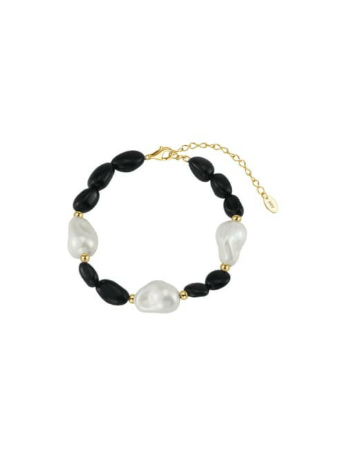 Freshwater Pearl & Onyx Bracelet-Bracelets-Krush Kandy, Women's Online Fashion Boutique Located in Phoenix, Arizona (Scottsdale Area)