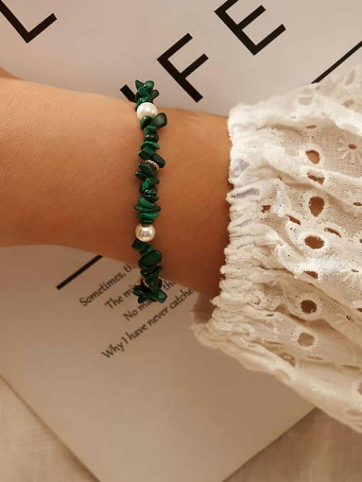 Freshwater Pearl & Malachite Bracelet-Bracelets-Krush Kandy, Women's Online Fashion Boutique Located in Phoenix, Arizona (Scottsdale Area)
