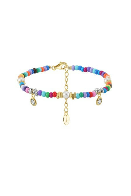 Multi Color Crystal Charm Beaded Bracelet-Bracelets-Krush Kandy, Women's Online Fashion Boutique Located in Phoenix, Arizona (Scottsdale Area)
