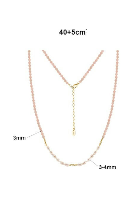 Dreamy Pink Natural Stone Bohemian Beaded Necklace-Necklaces-Krush Kandy, Women's Online Fashion Boutique Located in Phoenix, Arizona (Scottsdale Area)