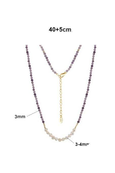 Natural Stone & Pearl Bohemian Necklace-Necklaces-Krush Kandy, Women's Online Fashion Boutique Located in Phoenix, Arizona (Scottsdale Area)