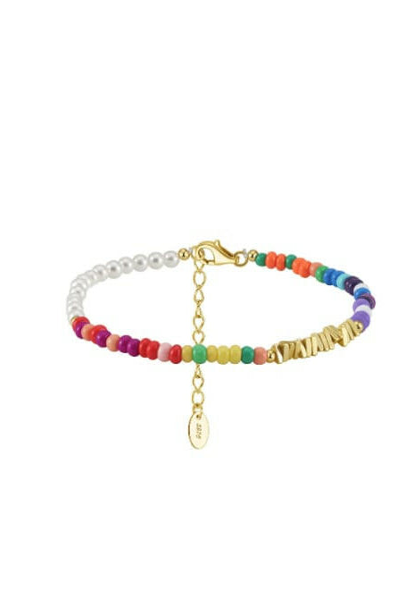 Multi Color & Pearl Beaded Bracelet-Bracelets-Krush Kandy, Women's Online Fashion Boutique Located in Phoenix, Arizona (Scottsdale Area)