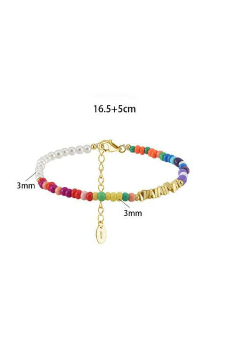 Multi Color & Pearl Beaded Bracelet-Bracelets-Krush Kandy, Women's Online Fashion Boutique Located in Phoenix, Arizona (Scottsdale Area)