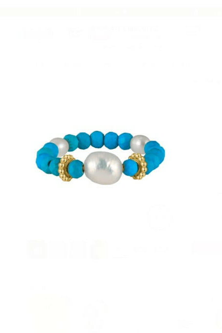 Natural Stone Vintage Bead Ring-Rings-Krush Kandy, Women's Online Fashion Boutique Located in Phoenix, Arizona (Scottsdale Area)