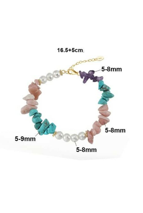 Freshwater Pearl & Rough Cut Stone Bracelet-Bracelets-Krush Kandy, Women's Online Fashion Boutique Located in Phoenix, Arizona (Scottsdale Area)