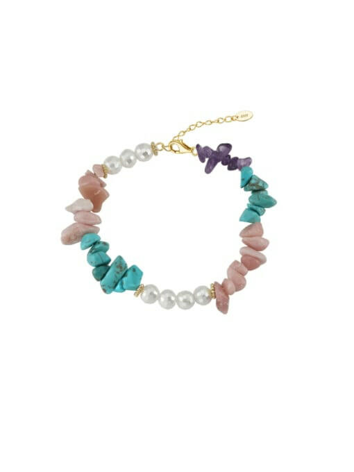 Freshwater Pearl & Rough Cut Stone Bracelet-Bracelets-Krush Kandy, Women's Online Fashion Boutique Located in Phoenix, Arizona (Scottsdale Area)