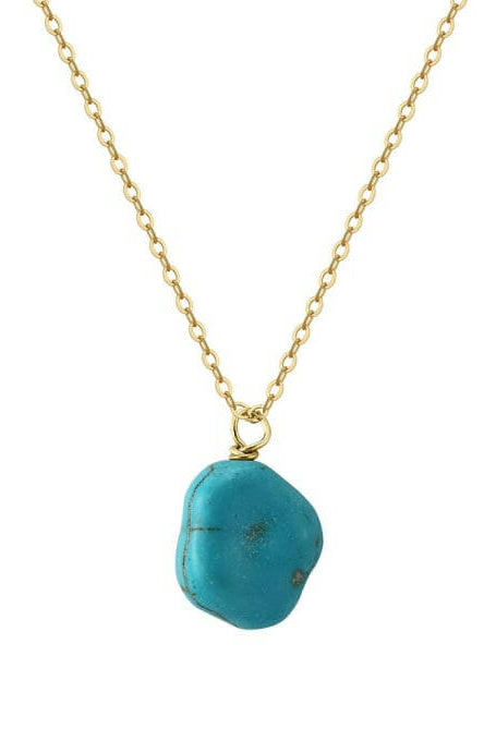 Turquoise Slab Minimalist Necklace-Necklaces-Krush Kandy, Women's Online Fashion Boutique Located in Phoenix, Arizona (Scottsdale Area)