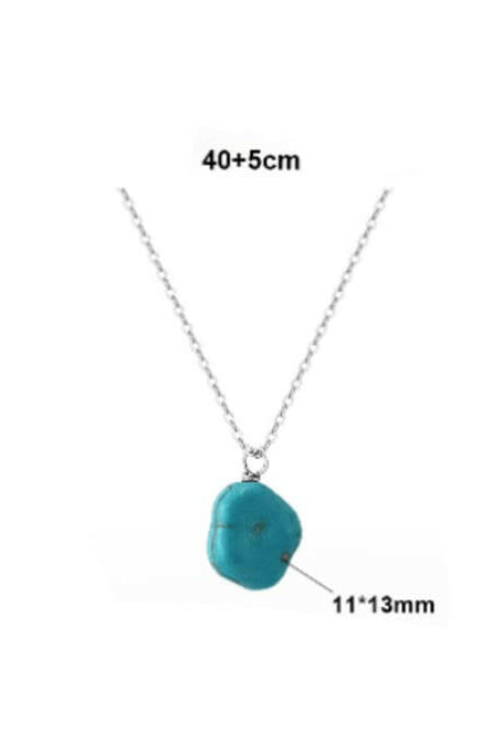 Turquoise Slab Minimalist Necklace-Necklaces-Krush Kandy, Women's Online Fashion Boutique Located in Phoenix, Arizona (Scottsdale Area)