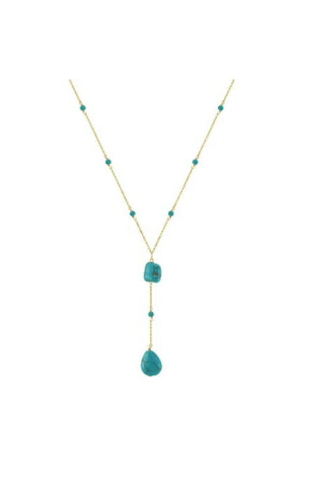 Turquoise Tassel Vintage Lariat Necklace-Necklaces-Krush Kandy, Women's Online Fashion Boutique Located in Phoenix, Arizona (Scottsdale Area)