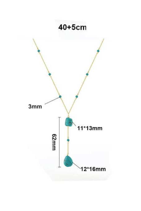 Turquoise Tassel Vintage Lariat Necklace-Necklaces-Krush Kandy, Women's Online Fashion Boutique Located in Phoenix, Arizona (Scottsdale Area)