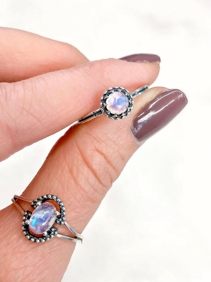 Lil Hippie Moonstone Ring-Band Rings-Krush Kandy, Women's Online Fashion Boutique Located in Phoenix, Arizona (Scottsdale Area)