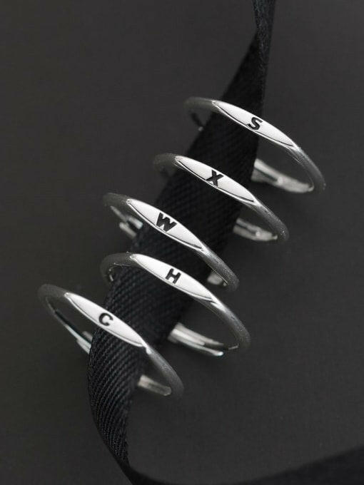 Sterling Silver Letter Minimalist Band Ring-Earrings-Krush Kandy, Women's Online Fashion Boutique Located in Phoenix, Arizona (Scottsdale Area)