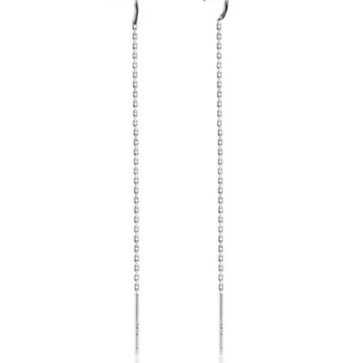 Sterling Silver Tassel Trend Threader Earrings-Earrings-Krush Kandy, Women's Online Fashion Boutique Located in Phoenix, Arizona (Scottsdale Area)