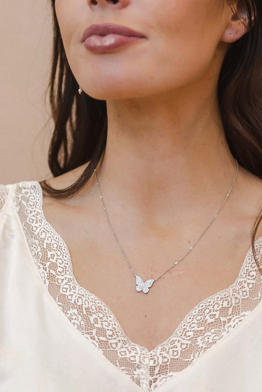 Push My Luck Butterfly Necklace-Necklaces-Krush Kandy, Women's Online Fashion Boutique Located in Phoenix, Arizona (Scottsdale Area)