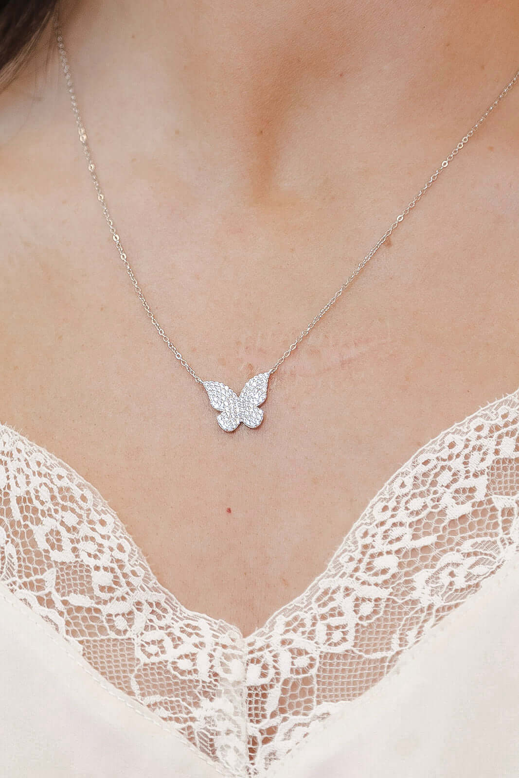 Push My Luck Butterfly Necklace-Necklaces-Krush Kandy, Women's Online Fashion Boutique Located in Phoenix, Arizona (Scottsdale Area)