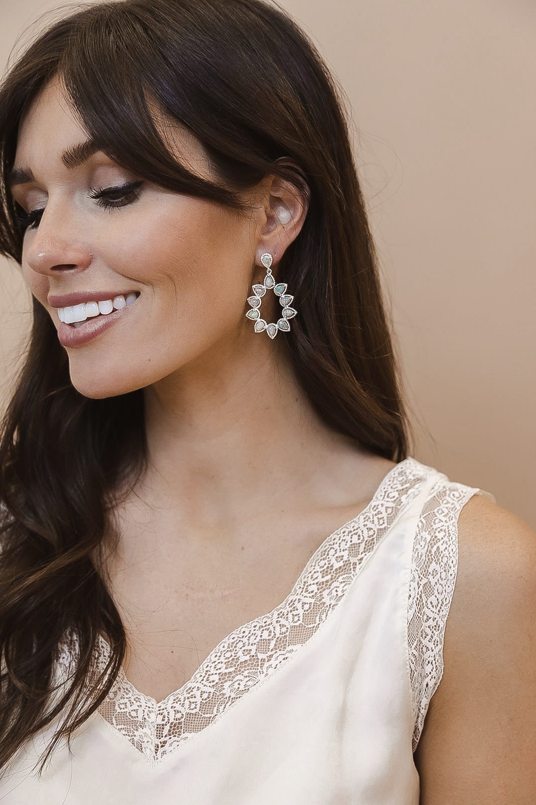 Eternal Bloom Teardrop Stone Earrings-Earrings-Krush Kandy, Women's Online Fashion Boutique Located in Phoenix, Arizona (Scottsdale Area)