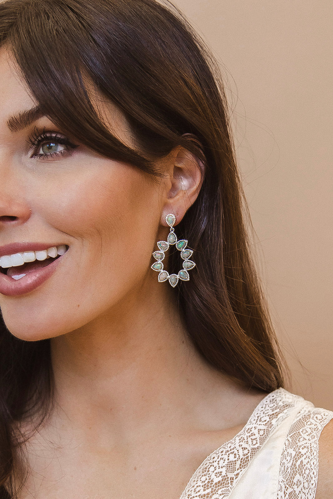 Eternal Bloom Teardrop Stone Earrings-Earrings-Krush Kandy, Women's Online Fashion Boutique Located in Phoenix, Arizona (Scottsdale Area)