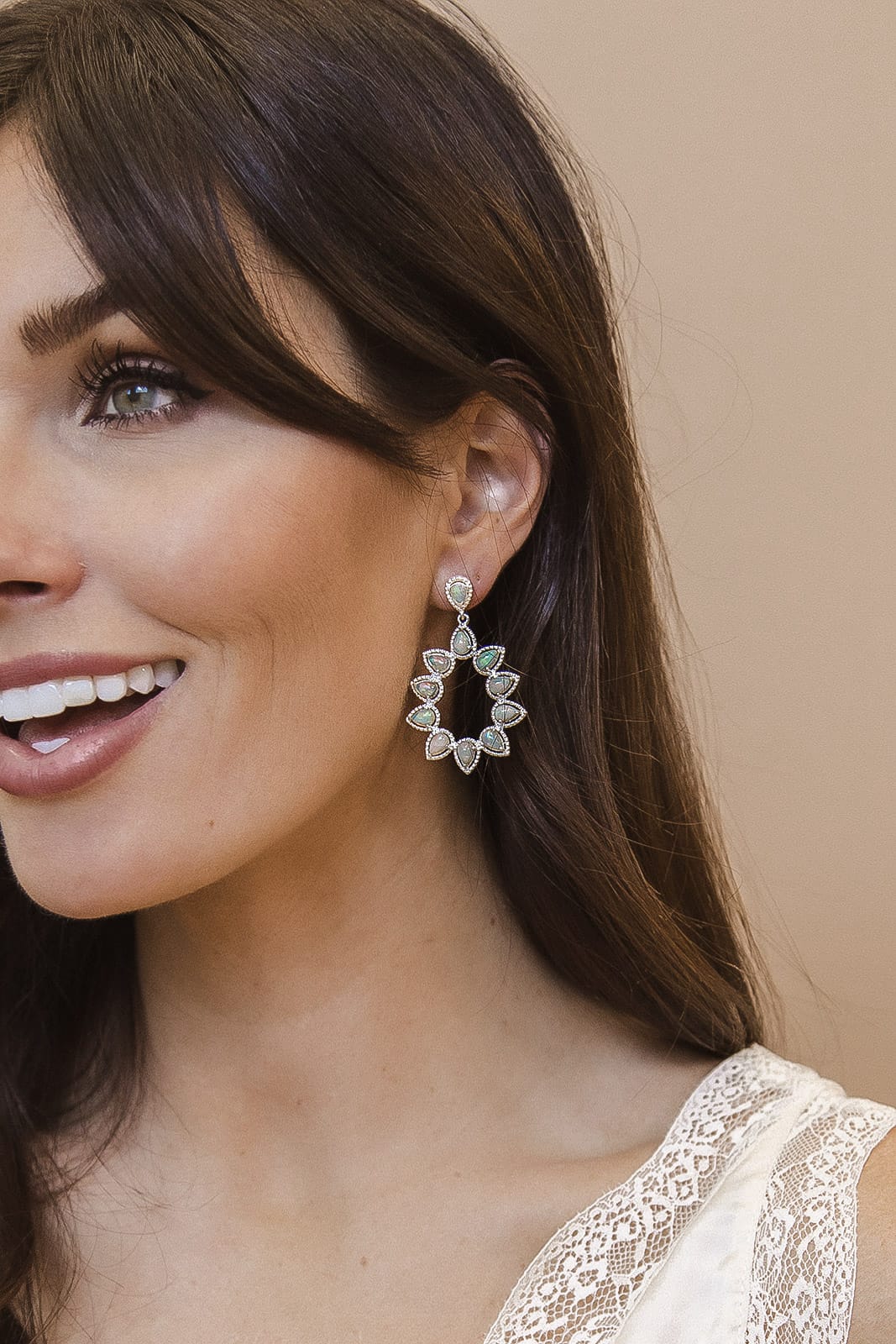 Eternal Bloom Teardrop Stone Earrings-Earrings-Krush Kandy, Women's Online Fashion Boutique Located in Phoenix, Arizona (Scottsdale Area)