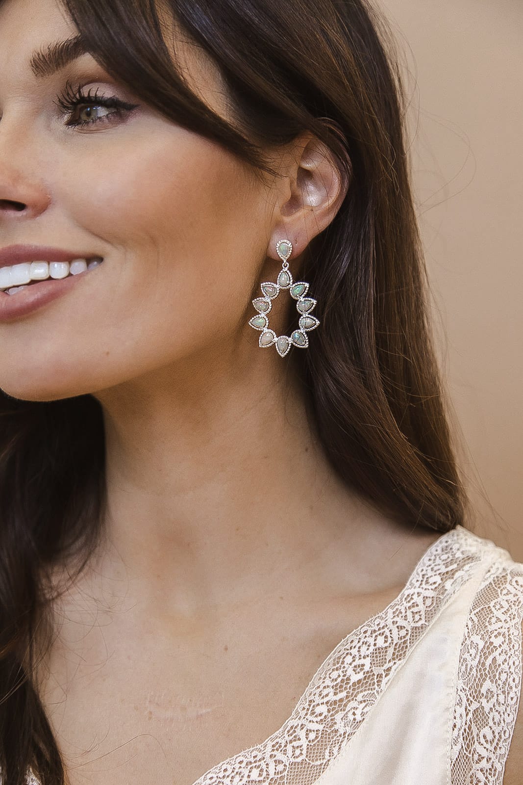 Eternal Bloom Teardrop Stone Earrings-Earrings-Krush Kandy, Women's Online Fashion Boutique Located in Phoenix, Arizona (Scottsdale Area)