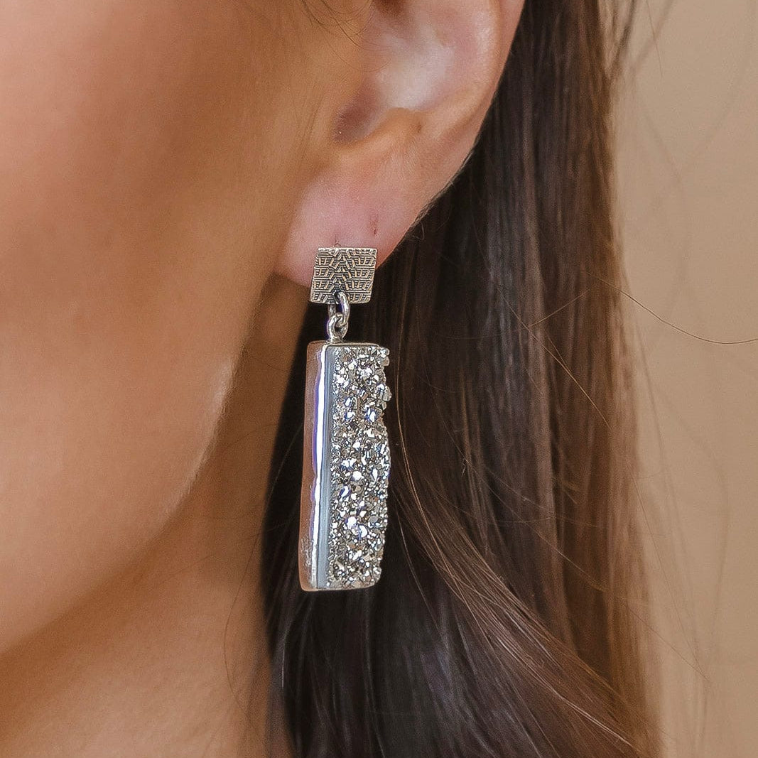 Dazzling Druzy Earrings MADE TO ORDER-Earrings-Krush Kandy, Women's Online Fashion Boutique Located in Phoenix, Arizona (Scottsdale Area)