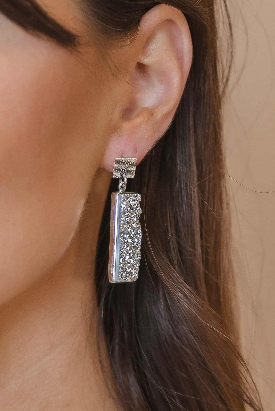 Dazzling Druzy Earrings MADE TO ORDER-Earrings-Krush Kandy, Women's Online Fashion Boutique Located in Phoenix, Arizona (Scottsdale Area)