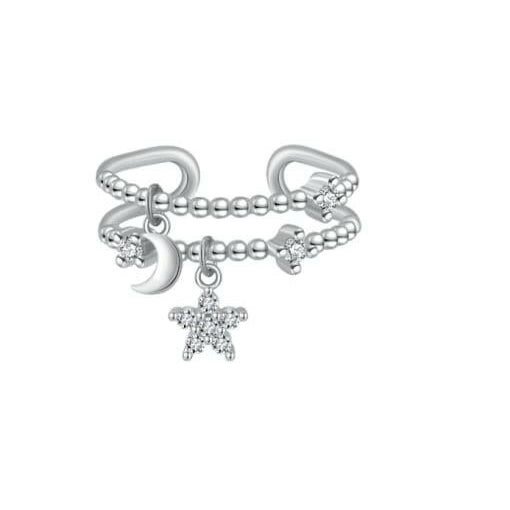 Cubic Zirconia Pentagram Minimalist Stackable Ring-Rings-Krush Kandy, Women's Online Fashion Boutique Located in Phoenix, Arizona (Scottsdale Area)