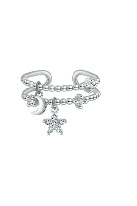 Cubic Zirconia Pentagram Minimalist Stackable Ring-Rings-Krush Kandy, Women's Online Fashion Boutique Located in Phoenix, Arizona (Scottsdale Area)