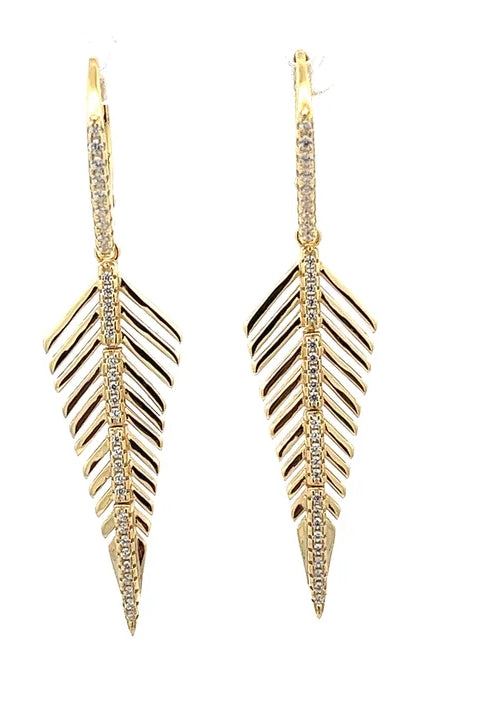 Tropical Vibes Leaf Earrings-Drop Earrings-Krush Kandy, Women's Online Fashion Boutique Located in Phoenix, Arizona (Scottsdale Area)
