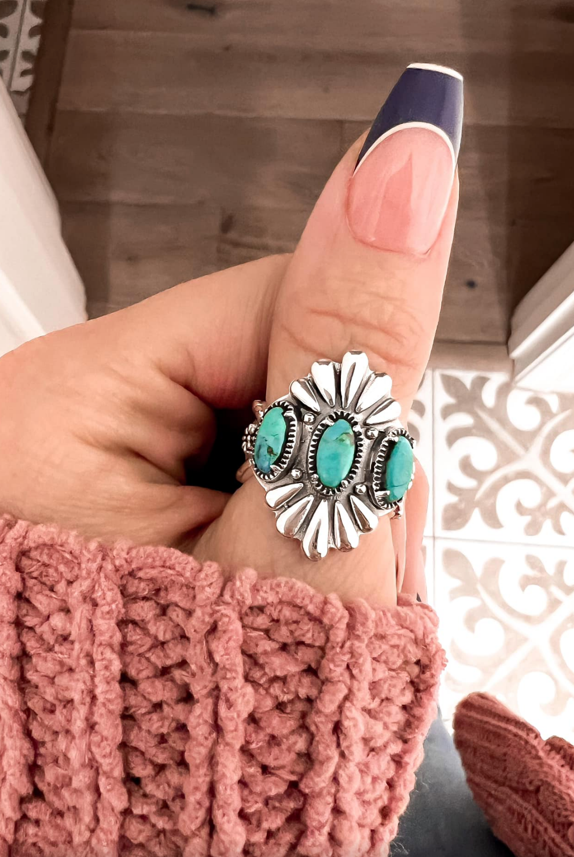 Free As The Wind Triple Stone Ring-Statement Rings-Krush Kandy, Women's Online Fashion Boutique Located in Phoenix, Arizona (Scottsdale Area)
