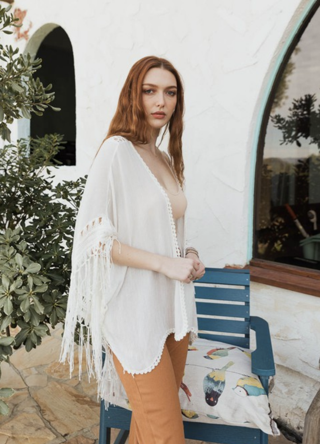 Crochet Medallion Tassel Kimono-Kimonos-Krush Kandy, Women's Online Fashion Boutique Located in Phoenix, Arizona (Scottsdale Area)
