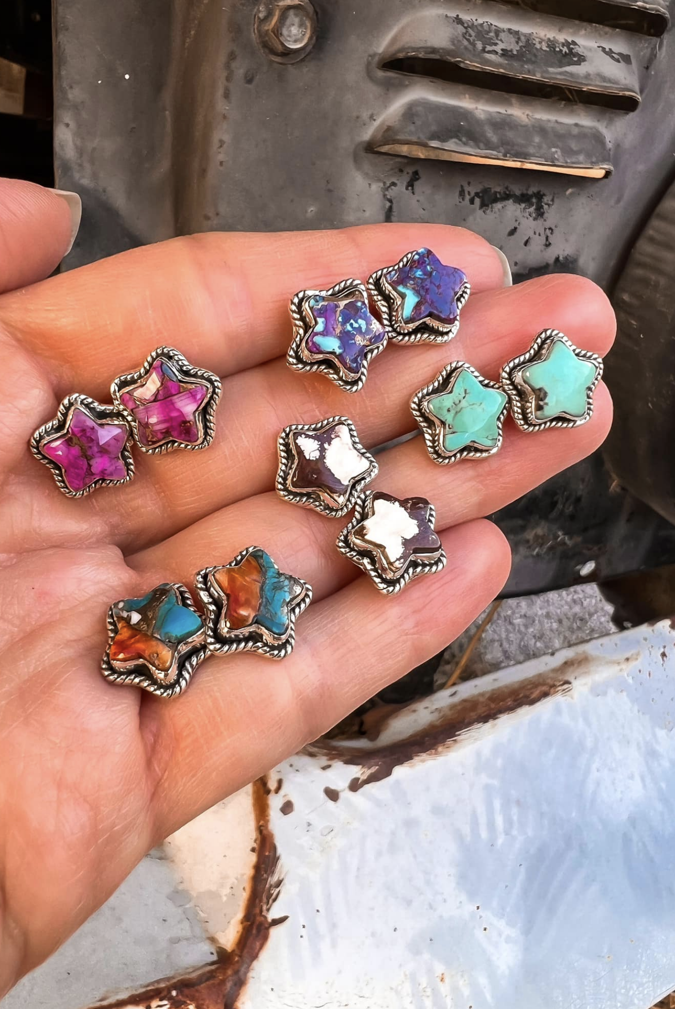 Krush Kandy Single Stone Star Earrings-Stud Earrings-Krush Kandy, Women's Online Fashion Boutique Located in Phoenix, Arizona (Scottsdale Area)