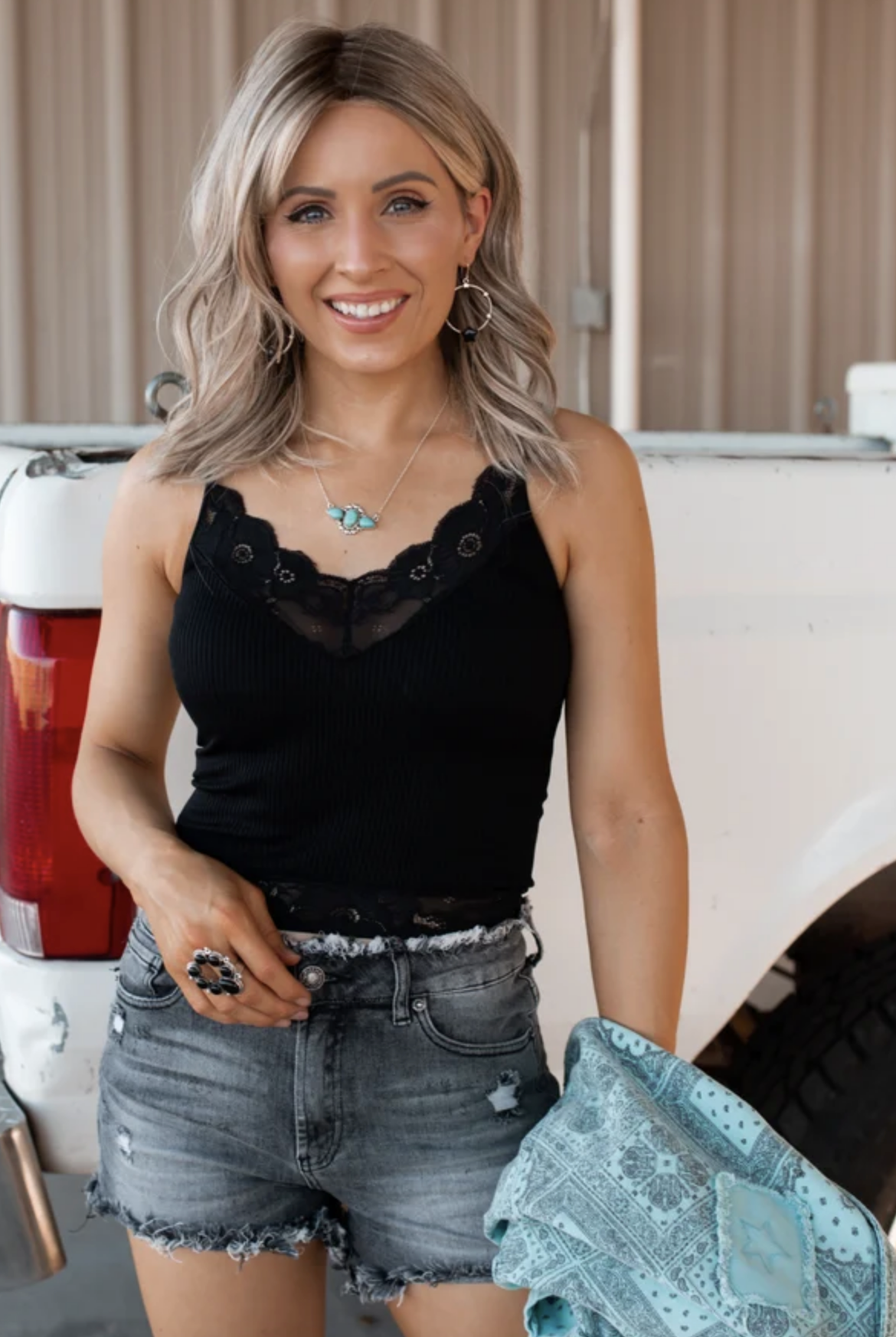 Star Gazed Hoop Sterling Silver Earring-Drop Earrings-Krush Kandy, Women's Online Fashion Boutique Located in Phoenix, Arizona (Scottsdale Area)