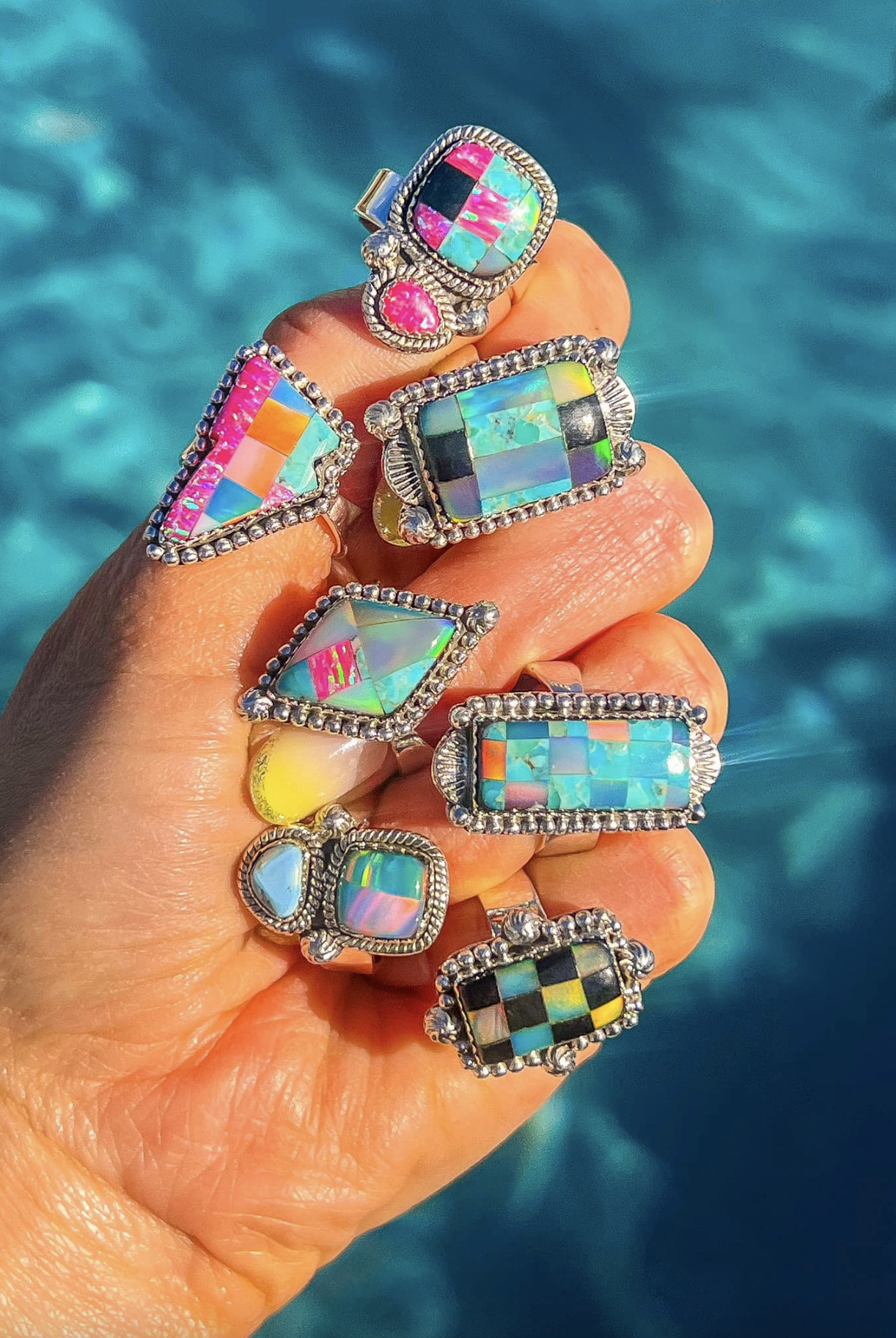 Kandy Multi Colored Sterling Silver Rings | MADE TO ORDER-Ring Sizers-Krush Kandy, Women's Online Fashion Boutique Located in Phoenix, Arizona (Scottsdale Area)