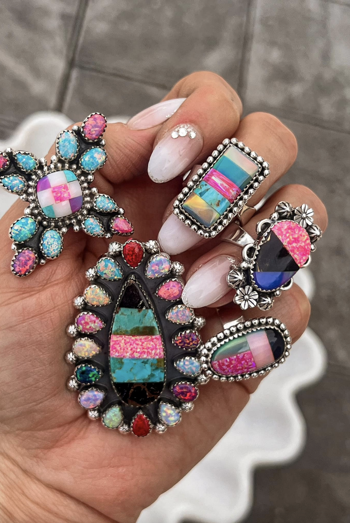 Bold Kandy Multi Colored Sterling Silver Rings | PREORDER-Ring Sizers-Krush Kandy, Women's Online Fashion Boutique Located in Phoenix, Arizona (Scottsdale Area)