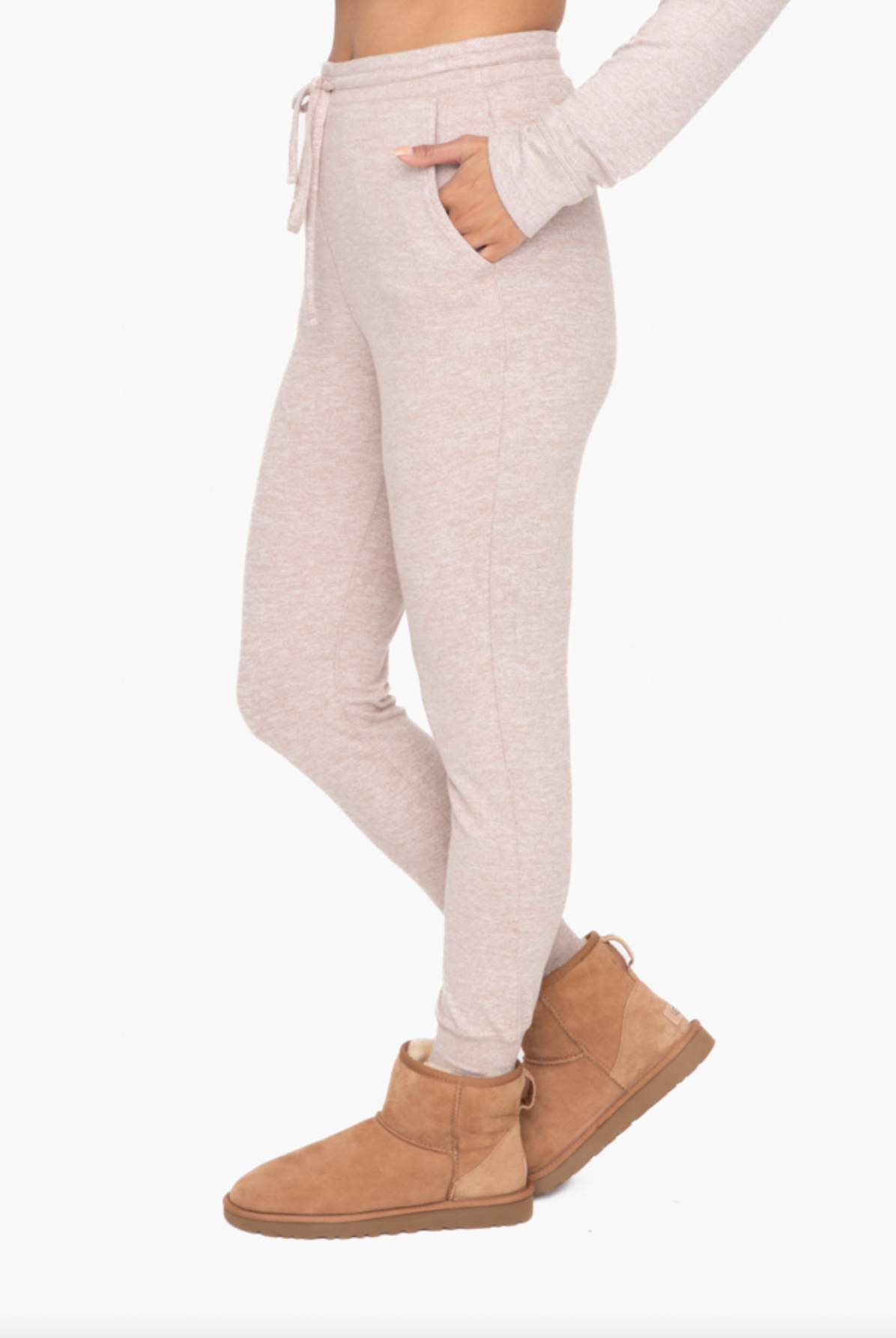 Mono B Brushed Jogger Lounge Pants-Joggers-Krush Kandy, Women's Online Fashion Boutique Located in Phoenix, Arizona (Scottsdale Area)