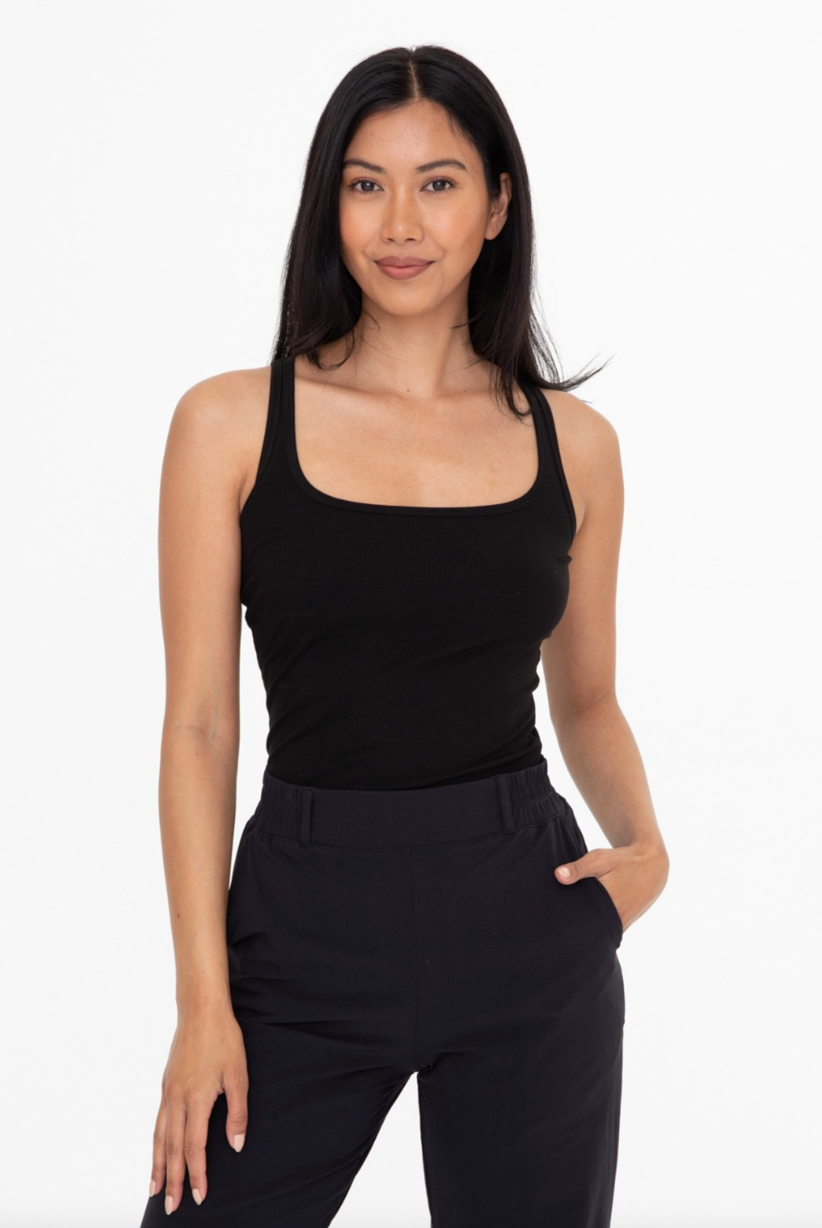 S-3X Mono B Square Neck Every Day Tank-Tanks-Krush Kandy, Women's Online Fashion Boutique Located in Phoenix, Arizona (Scottsdale Area)