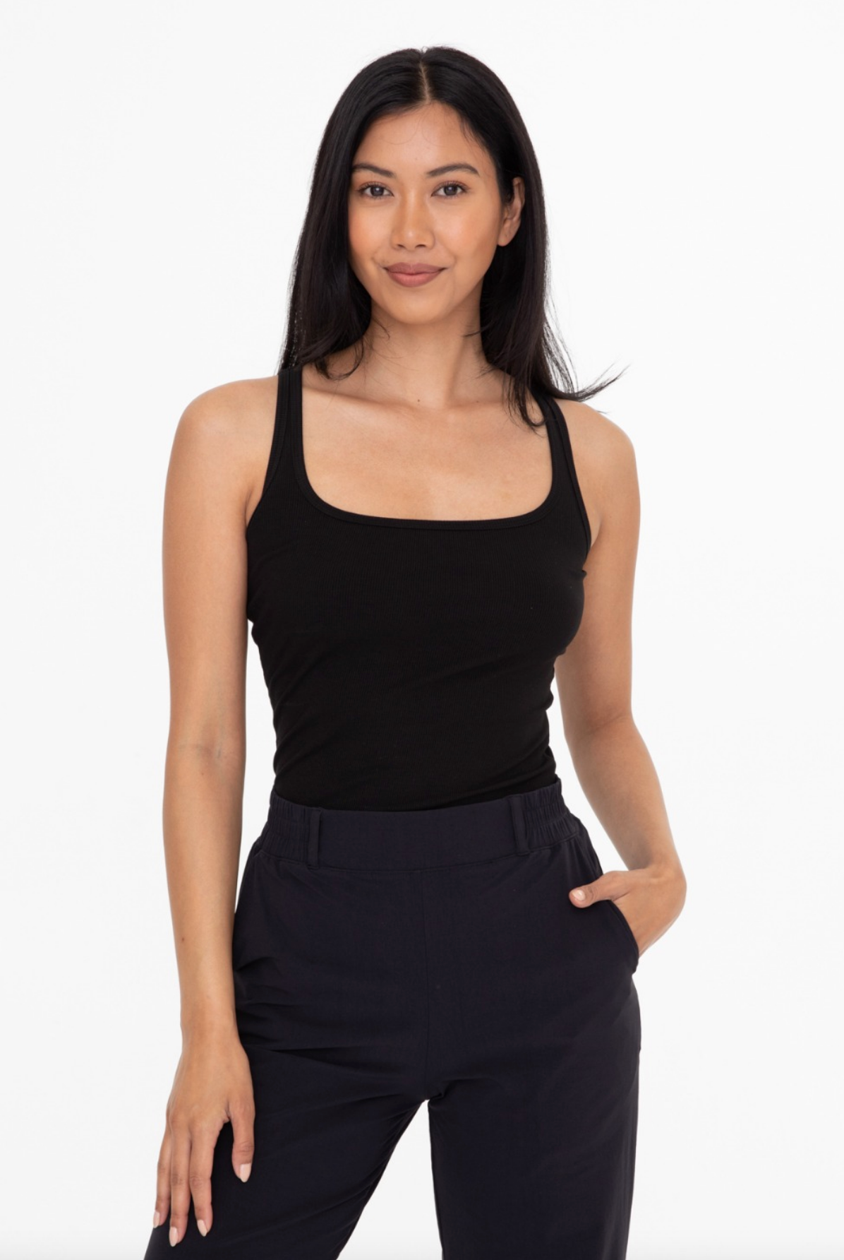 S-3X Mono B Square Neck Every Day Tank-Tanks-Krush Kandy, Women's Online Fashion Boutique Located in Phoenix, Arizona (Scottsdale Area)