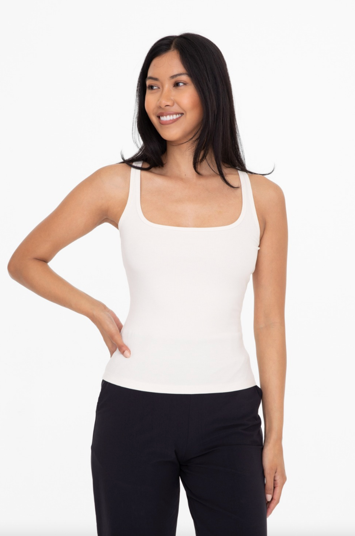 S-3X Mono B Square Neck Every Day Tank-Tanks-Krush Kandy, Women's Online Fashion Boutique Located in Phoenix, Arizona (Scottsdale Area)