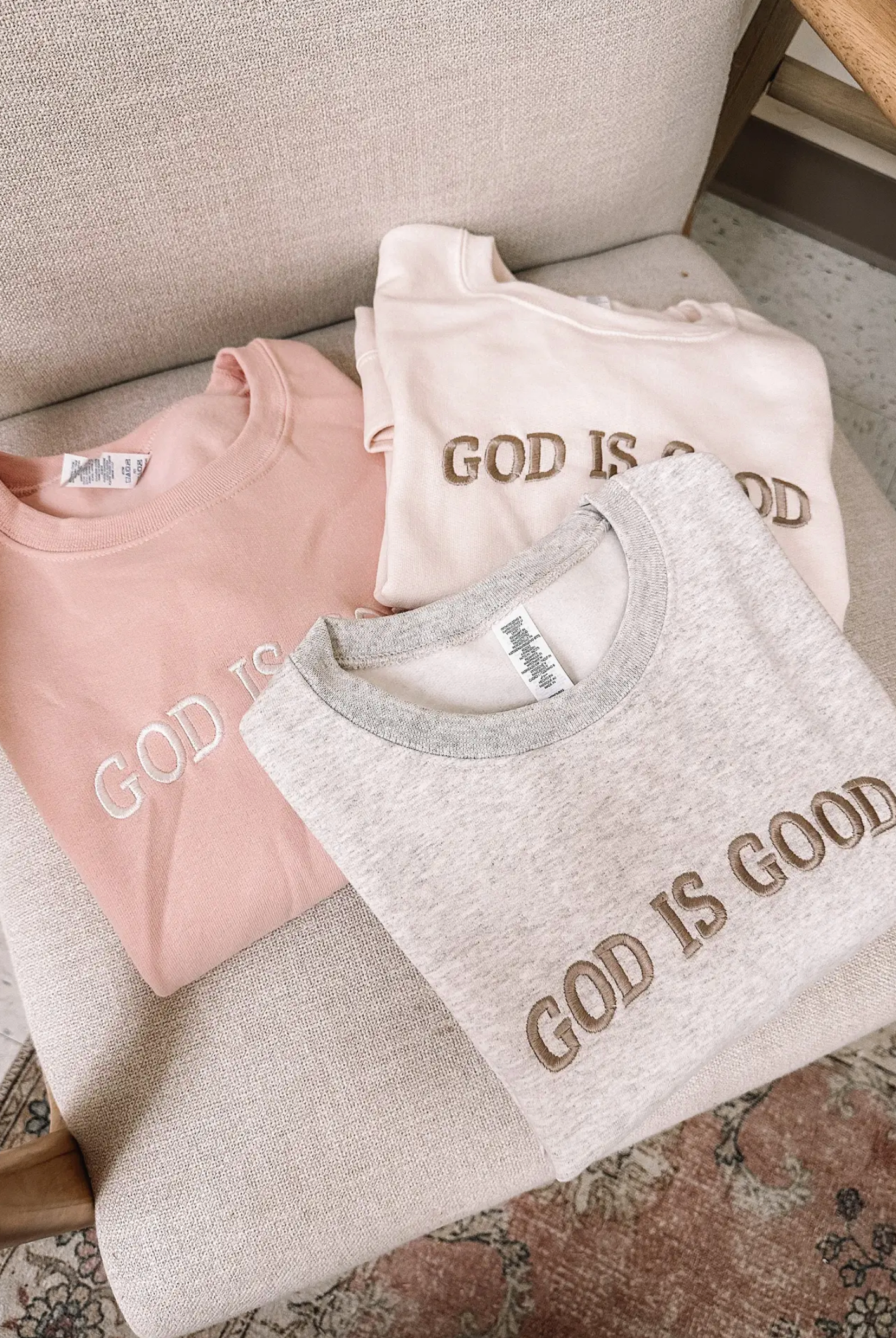 God Is Good Graphic Sweater-Graphic Tees-Krush Kandy, Women's Online Fashion Boutique Located in Phoenix, Arizona (Scottsdale Area)
