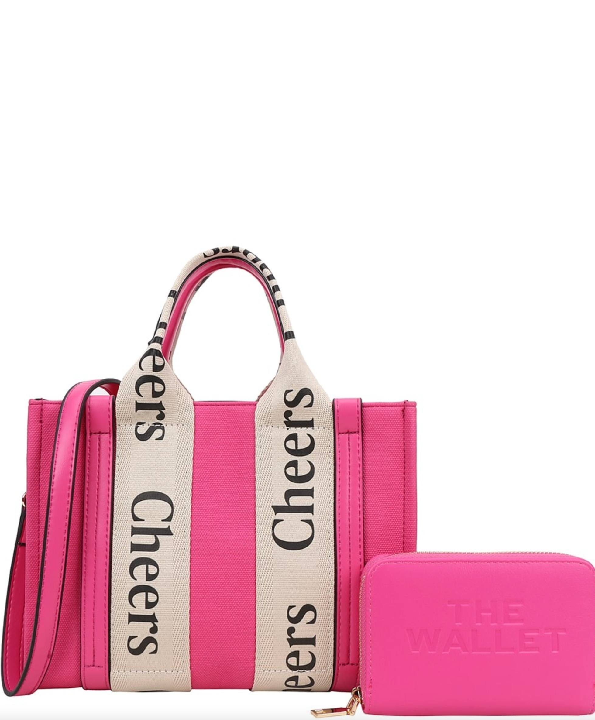 Cheers (Tote Bag) Shoulder Bag With Wallet Set-Purses & Bags-Krush Kandy, Women's Online Fashion Boutique Located in Phoenix, Arizona (Scottsdale Area)