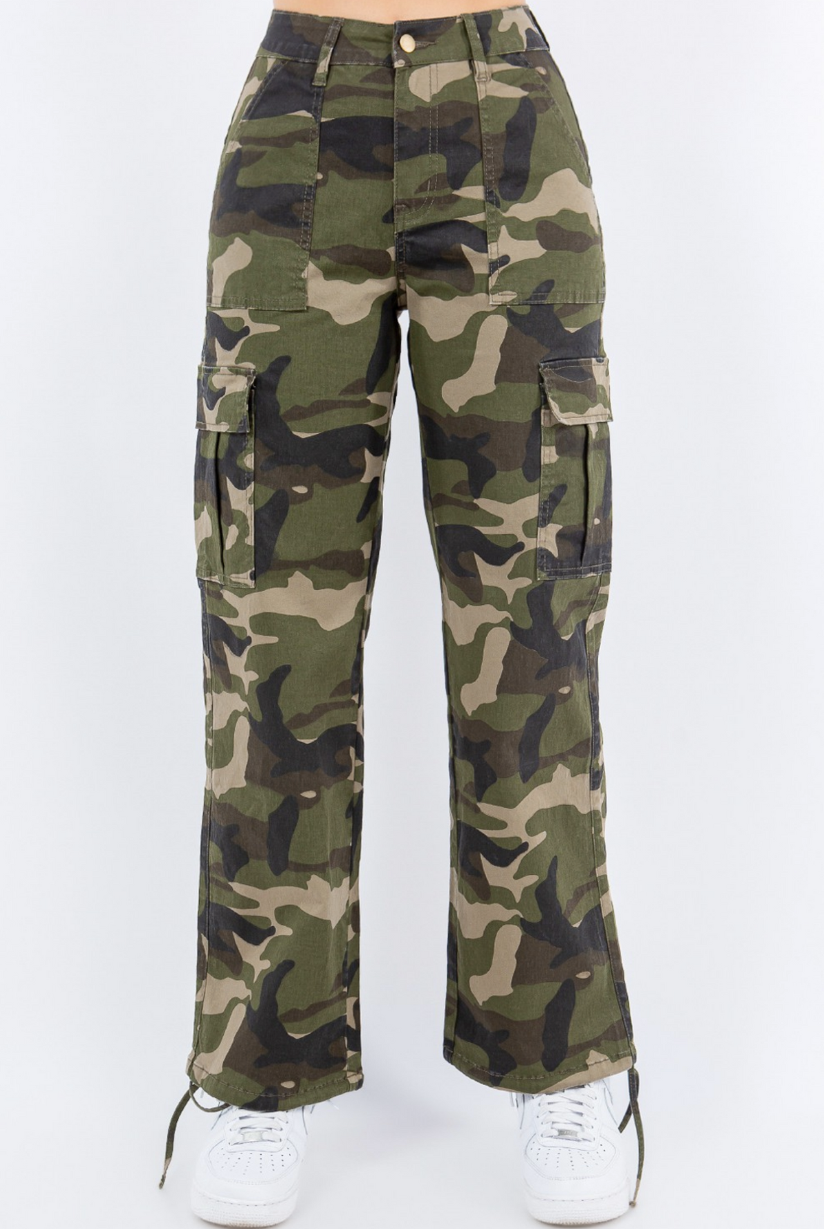 Camo Printed Wide Leg Cargo Pants-Pants-Krush Kandy, Women's Online Fashion Boutique Located in Phoenix, Arizona (Scottsdale Area)