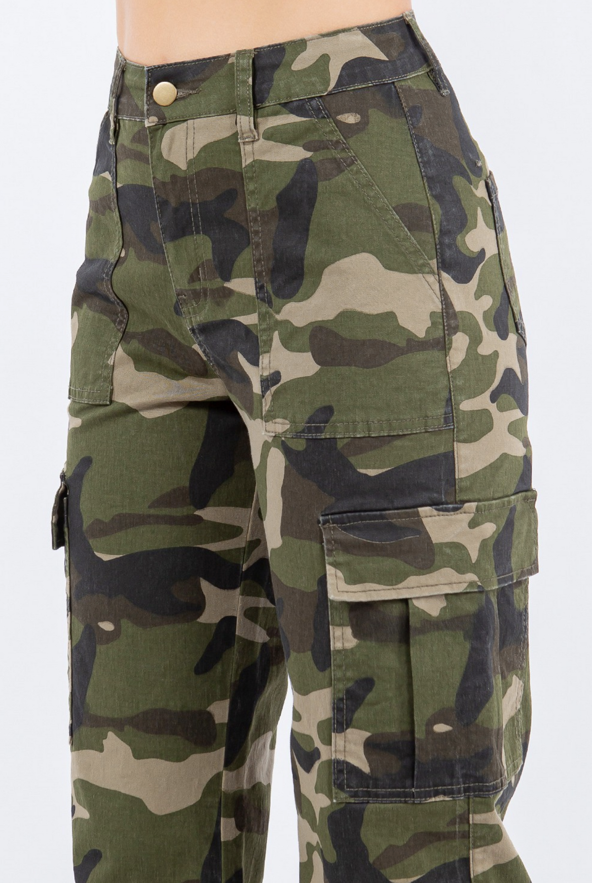 Camo Printed Wide Leg Cargo Pants-Pants-Krush Kandy, Women's Online Fashion Boutique Located in Phoenix, Arizona (Scottsdale Area)