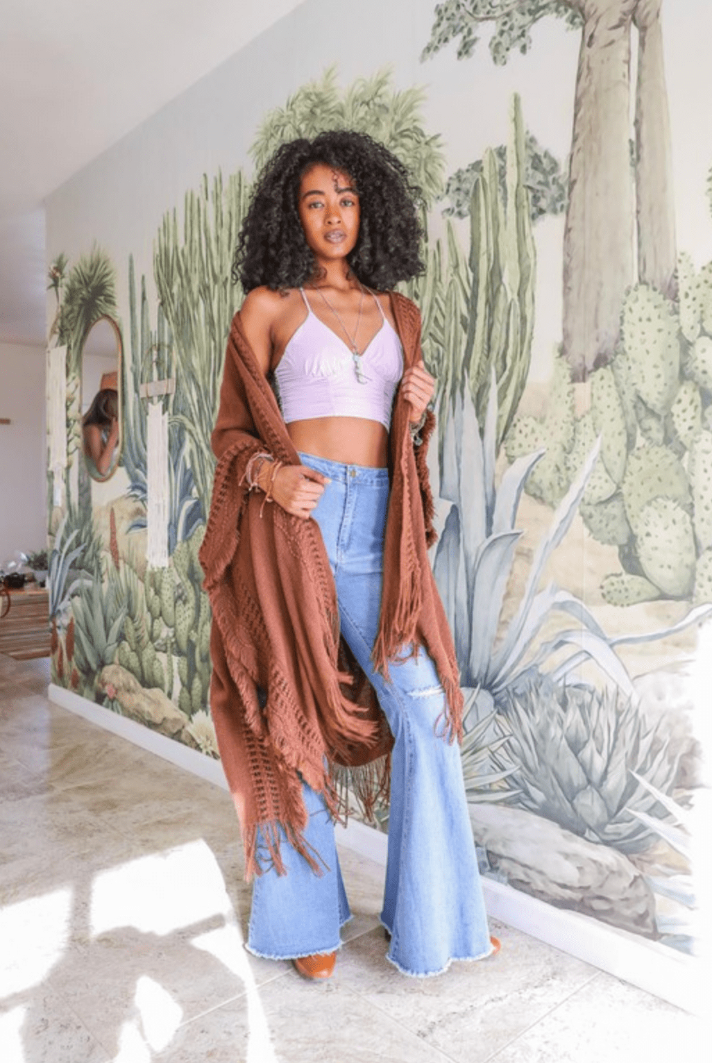 Open Bohemian Ruana Cardigan-Cardigans-Krush Kandy, Women's Online Fashion Boutique Located in Phoenix, Arizona (Scottsdale Area)