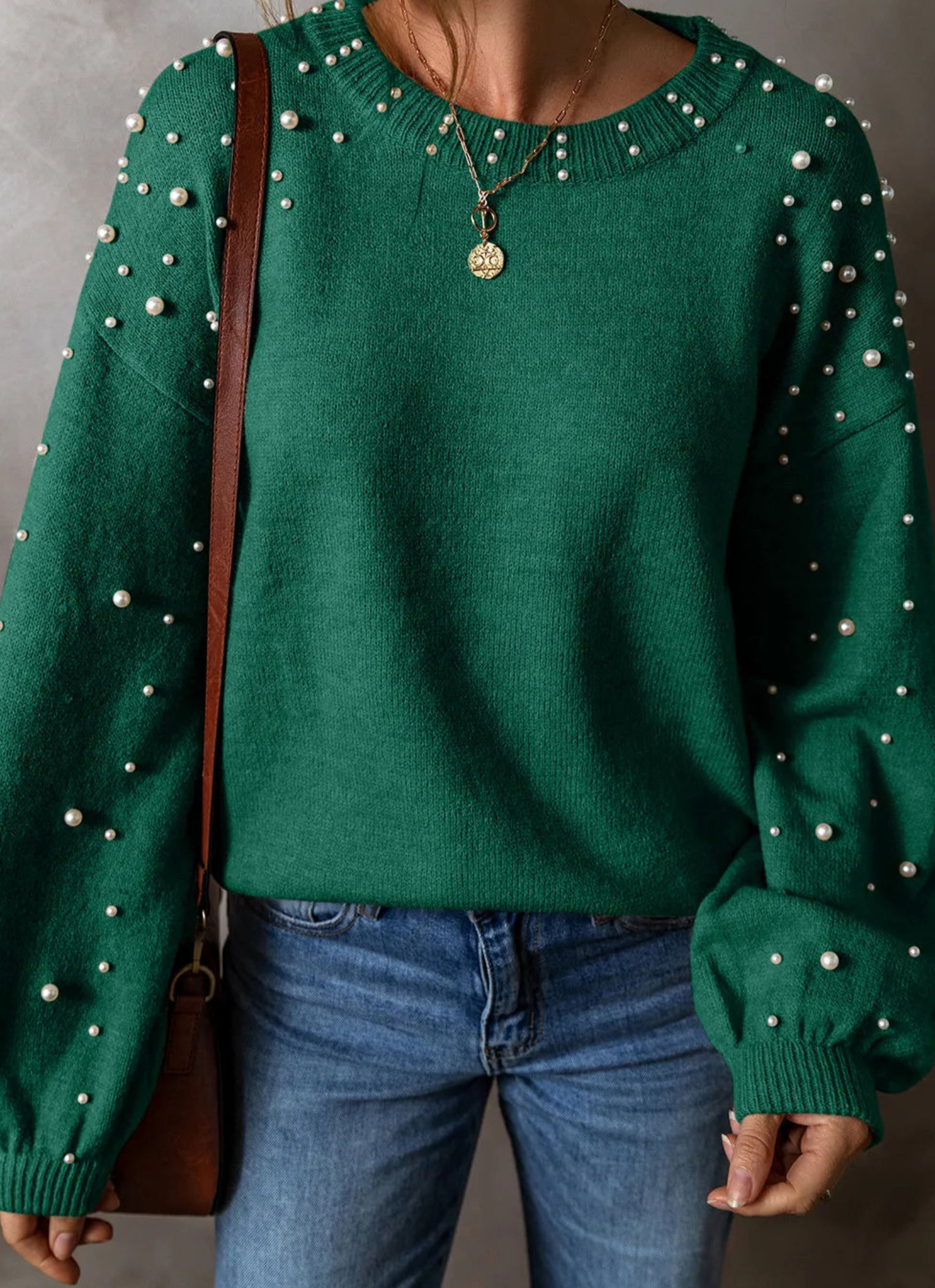 Pearly Chic Luxe Viscose Pearl Sweater-Sweaters-Krush Kandy, Women's Online Fashion Boutique Located in Phoenix, Arizona (Scottsdale Area)