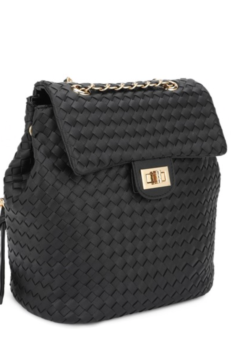 Sienna Woven Vegan Leather Backpack-Purses & Bags-Krush Kandy, Women's Online Fashion Boutique Located in Phoenix, Arizona (Scottsdale Area)